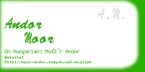 andor moor business card